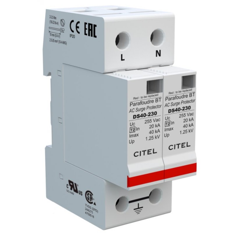 Protector de supratensiune CITEL AC monofazat T2 / C461501 DS42-230